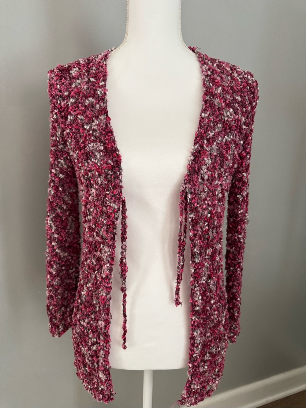 Cozy Open-Front Women’s Cardigan Sweater in Berry Mix